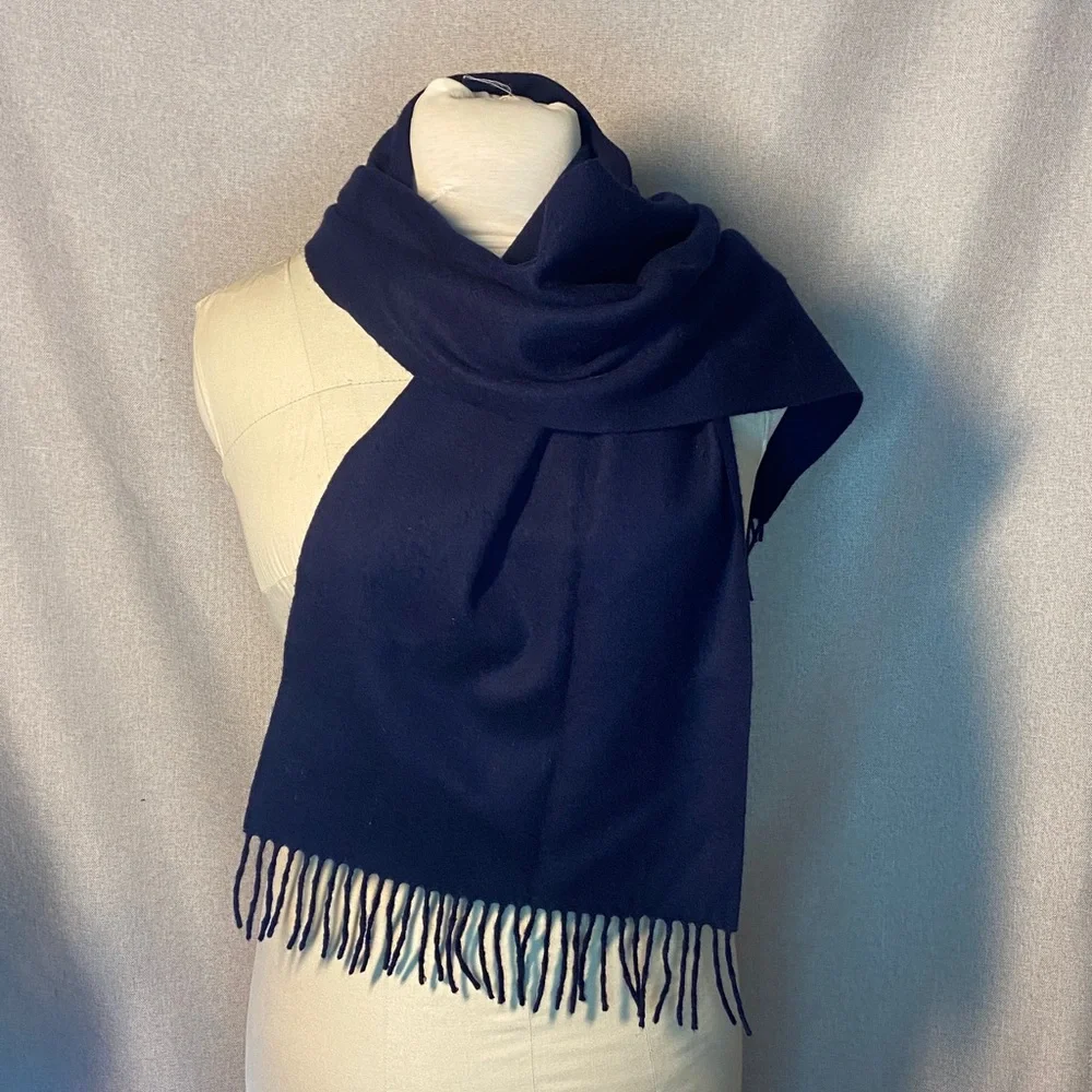 CashmereWool SIVA Navy Blue Scarf.